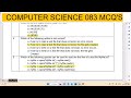 computer science XII cbse Mcqs 083
