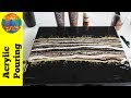 Elegant Metallic Dirty Pour on a Black Negative Space Background | Acrylic Pouring