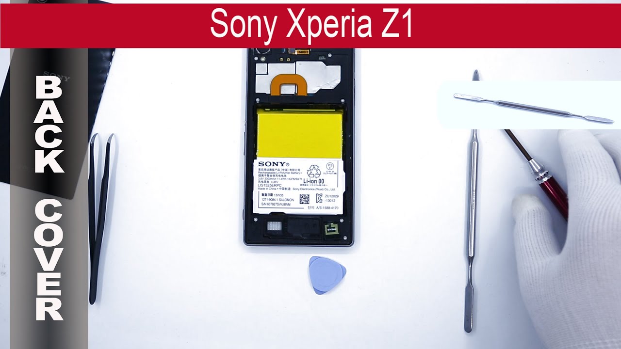 How to open ? ? back cover Sony Xperia Z1 (C6902,C6903,C6906,C6943,L39h)  - YouTube