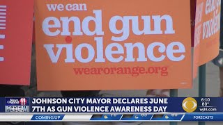 Johnson City takes stand against gun violence; Issues proclamation