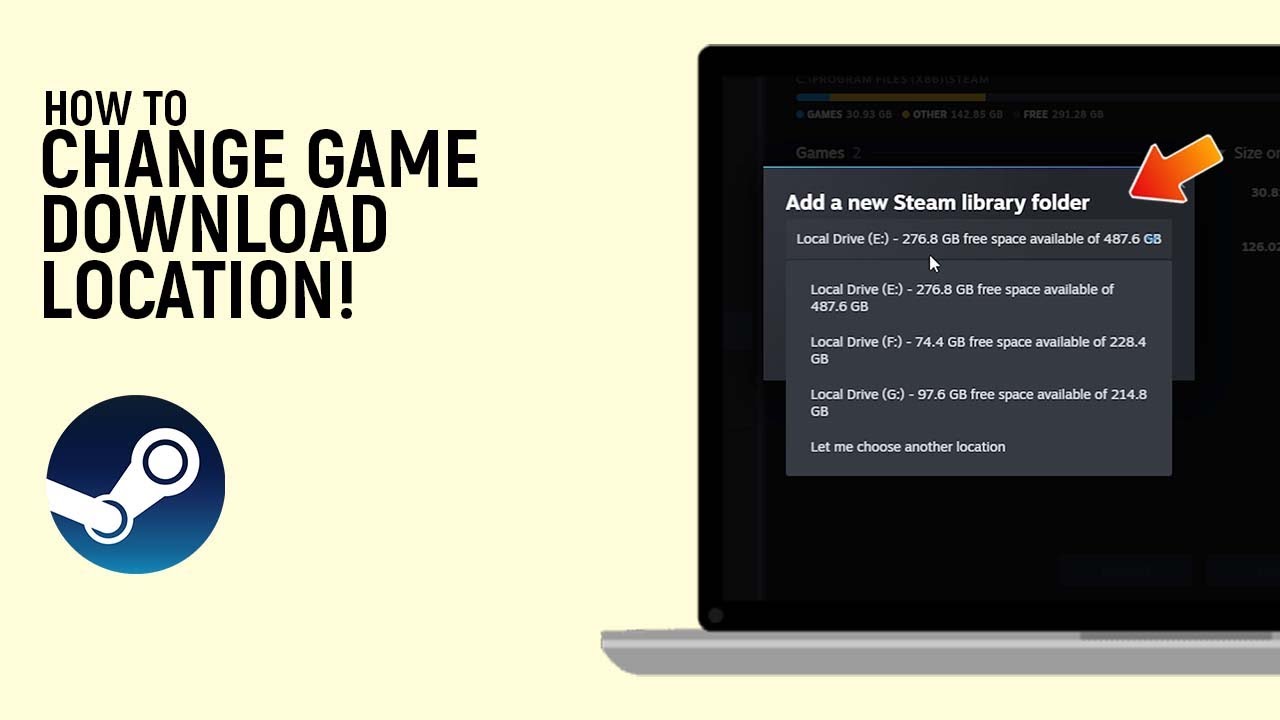 How to Change Game Download Location in Steam [EASY] 