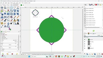 Vẽ hình vuông và hình tròn lồng nhau - Gimp Tin học 10 sách Cánh diều