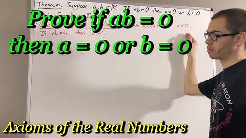 Prove if ab = 0, then a = 0 or b = 0 (ILIEKMATHPHYSICS)