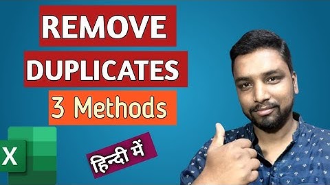 #excel How to remove duplicates from data in excel | 3 Methods | in Hindi