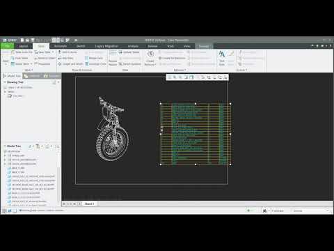 Creo Drawing tutorial: How to create BOM table from the scratch