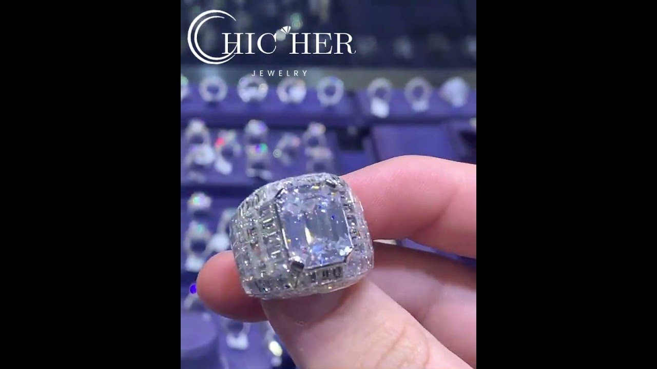 Invisible Setting 4ct Men's Hip Hop Ring