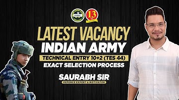 TES 44 Notification | Indian Army TES 44 | Indian Army Technical Entry Scheme | Army 10+2 TES Entry