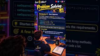 Problem Solving JS - Be Concise III - Sum Squares | #leo_albert