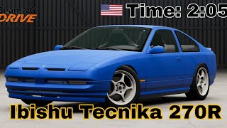 West Coast, USA 2:05 Race Track - Ibishu Tecnika 270R (Record) / BeamNG.drive