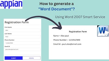 Generate Word Document | Word 2007 Smart Service | Document Generation | Appian Tutorial