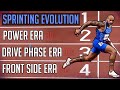 Technique evolution in 100m sprinting