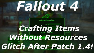 Fallout 4 Crafting Items Without Resources Glitch After Patch 1.4! (Fallout 4 Glitches After Patch)