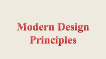 Modern Design Principles - AMIE - AD301 - Fundamentals of Design and Manufacturing
