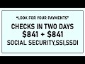 IN 2 DAYS! Checks For Social Security, SSI and SSDI Are Coming