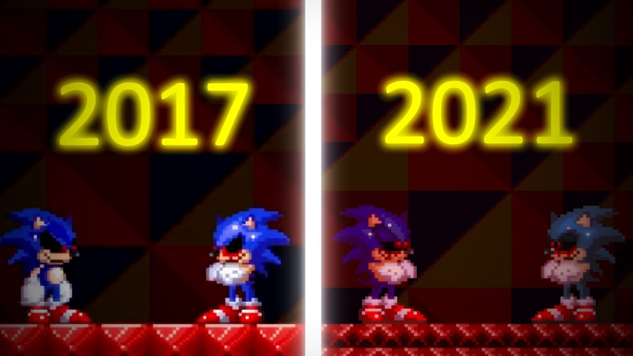 in the Sonic.exe 2017 remake storie he started to acting weird with To