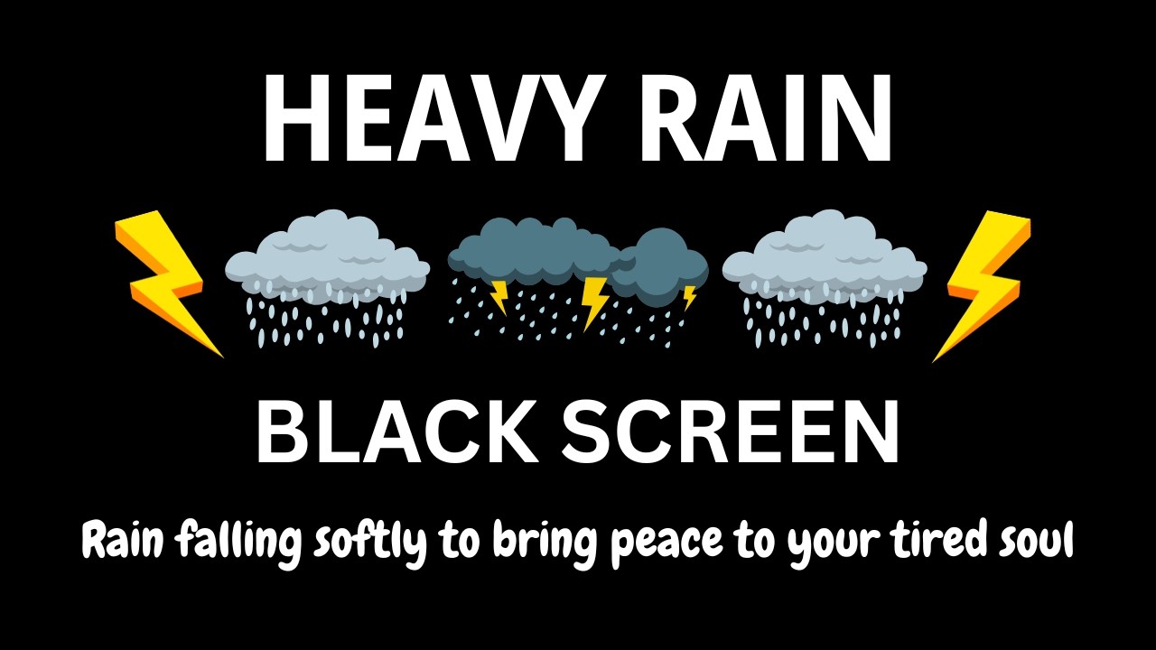 Midnight Rain White Noise | BLACK SCREEN | Deep Sleep Without Distractions