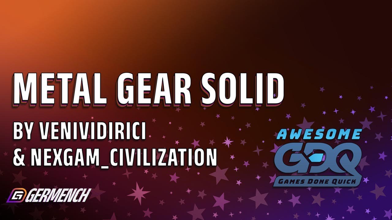 [GER] AGDQ 2025 Restream - Metal Gear Solid All Bosses Extreme von MetalGlennSolid