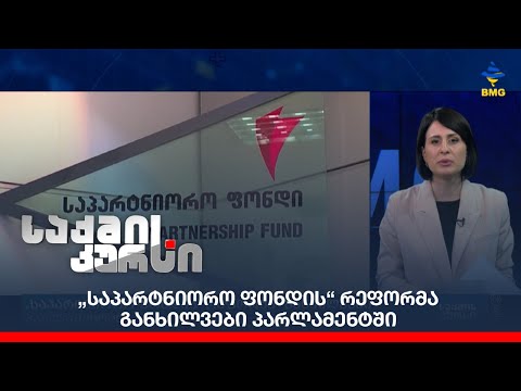 „საპარტნიორო ფონდის“ რეფორმა - განხილვები პარლამენტში