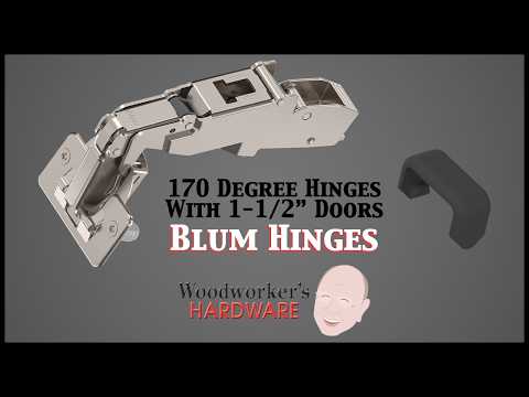 مفصلات ماستر بلوم بزاوية 170 درجة مع أبواب سميكة استخدام مشابك التقييد والتباعد لتجنب العوائق