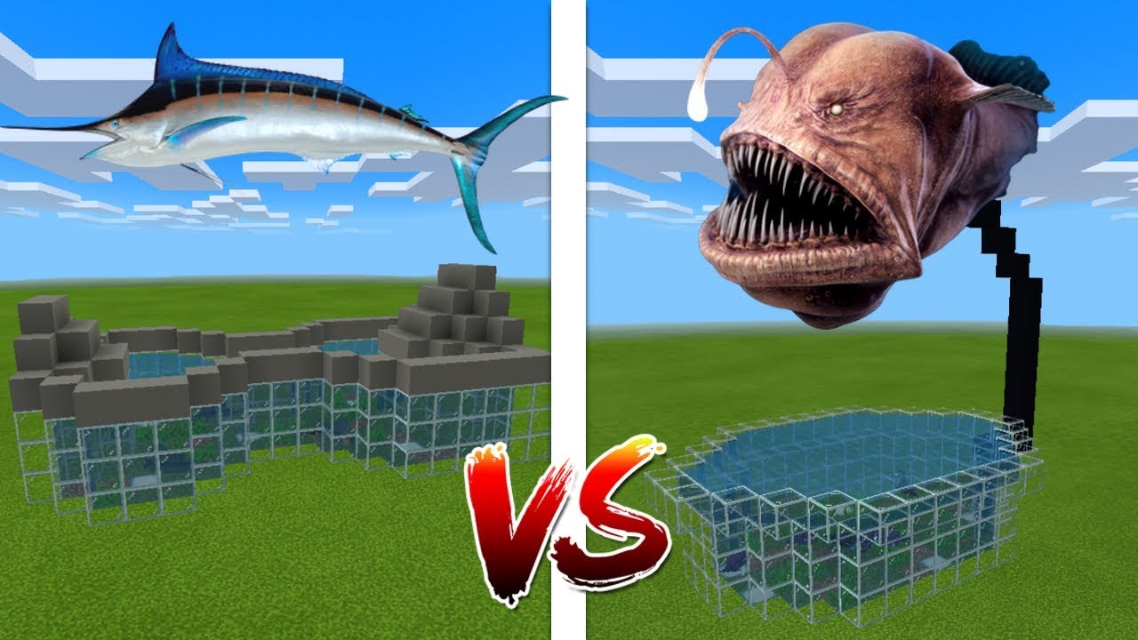 SWORDFISH FARM vs ANGLERFISH FARM in Minecraft PE YouTube
