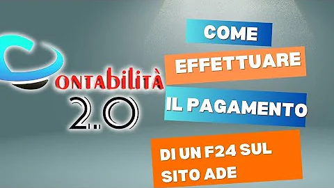 Tutorial su come pagare un modello F24 sul sito dell'agenzia delle entrate