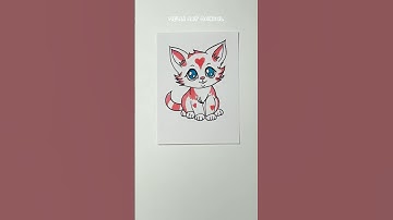 Kitten Easy Painting with AR Drawing App #painting #easydrawing