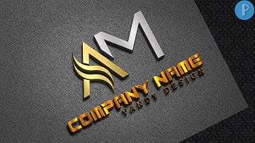 A M 3D logo design on pixellab tutorial[Vandy Design]