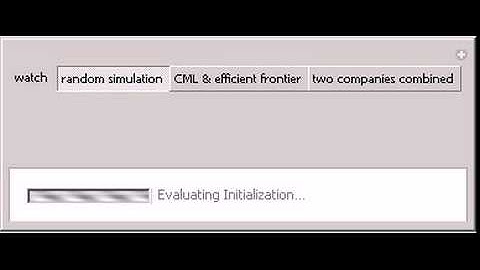 Random Simulation of a Financial Portfolio