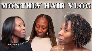 I DON'T CARE ABOUT MY CURLS ANYMORE - MONTHLY HAIR VLOG