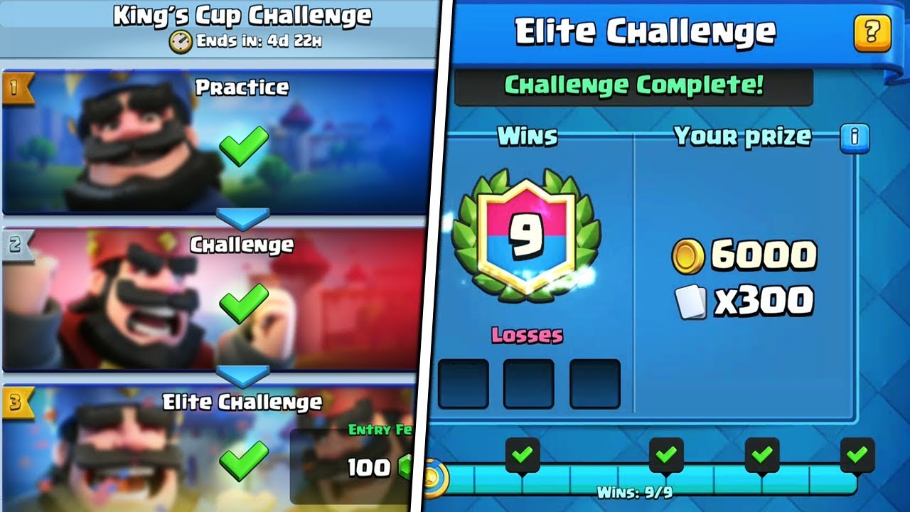 HOW TO WIN " KINGS CUP CHALLENGE " IN CLASH ROYALE FREE LEGENDARY