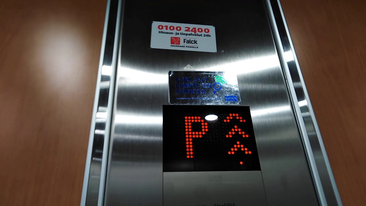 Nice 2012 KONE MiniSpace Traction Elevator at IsoKarhu shopping center, Pori, Finland