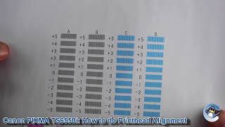 Canon PIXMA TS6550i: How to do Automatic & Manual Print Head Alignment