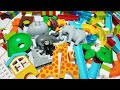 Satisfying Building Blocks Marble Run ASMR #507 Hippopotamus, Giraffe & other animals Funnel live 25