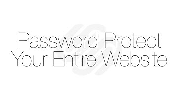 Squarespace 7 Tutorial: Password Protect Your Entire Website