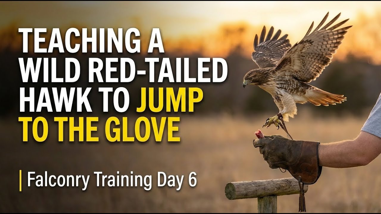 Teaching a Wild Red-Tailed Hawk to Jump to the Glove | Falconry ...