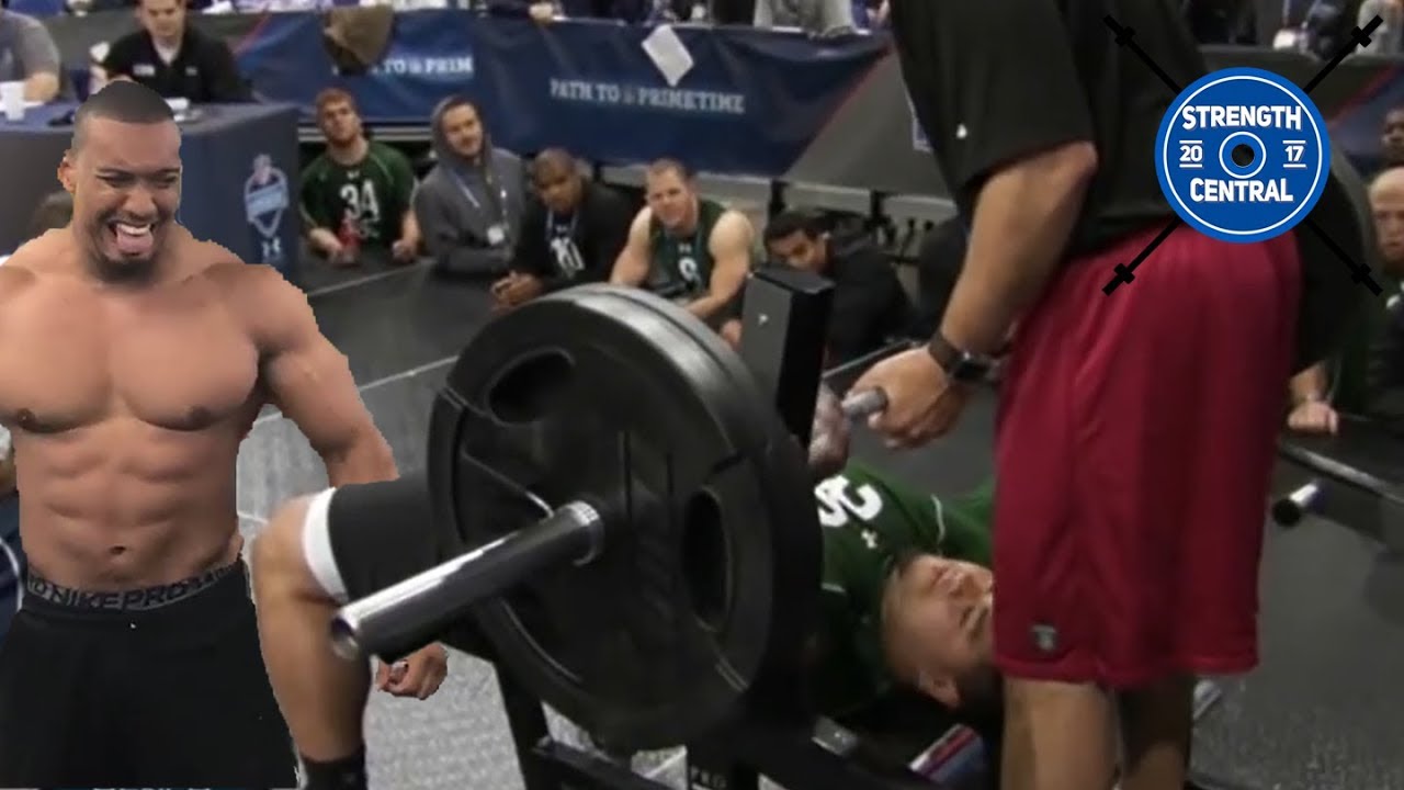 Larry Wheels Breaks Nfl Combine Bench Record Youtube