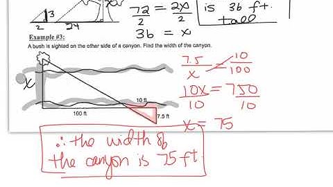 Geo Similar Triangle Word Problems and Rt Triangle Similarity