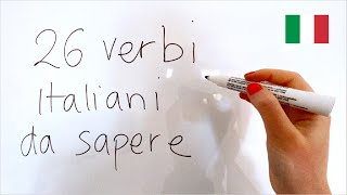 26 Italian verbs to know for basic conversation (verbs you already know + their antonyms)