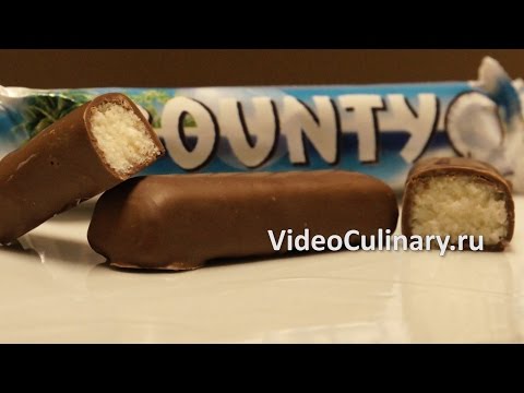 Рецепт - Шоколадный батончик Баунти от http://www.videoculinary.ru/