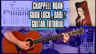 Chappell Roan - Good Luck, Babe! Guitar Tutorial (Chords) Resimi