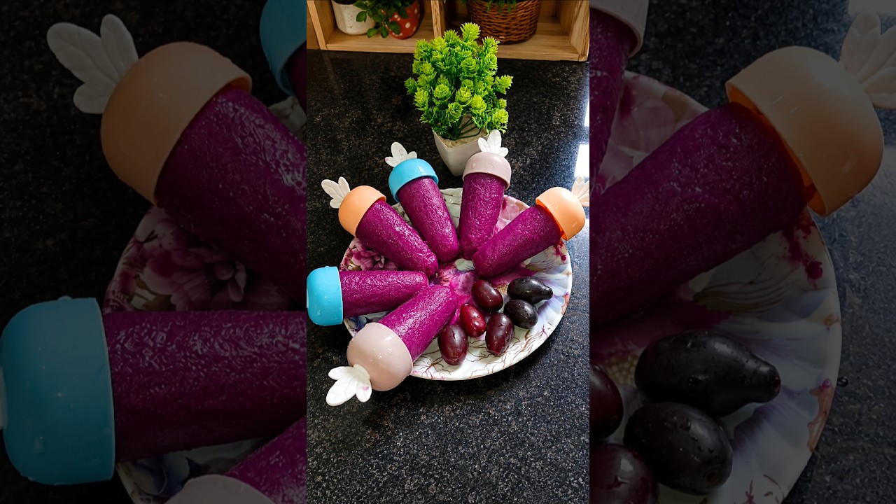 Refreshing Jamun Popsicle 😋 | Summer Special Ice Cream 🧊#shorts #youtubeshorts #popsicle #icecream
