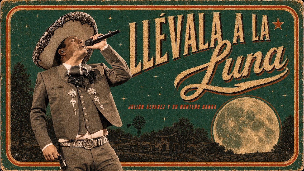 Julión Álvarez y su Norteño Banda - Llévala A La Luna (VIDEO LYRIC)