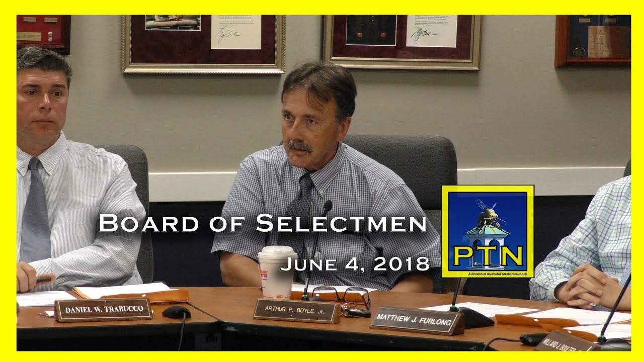 Pembroke Board of Selectmen 6/26/18 Selfinsurance, fireworks, trash