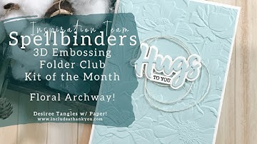 NEW Spellbinders Club Kit of the Month | 3D Embossing Folder | January 2023 (Card Making Tutorial)