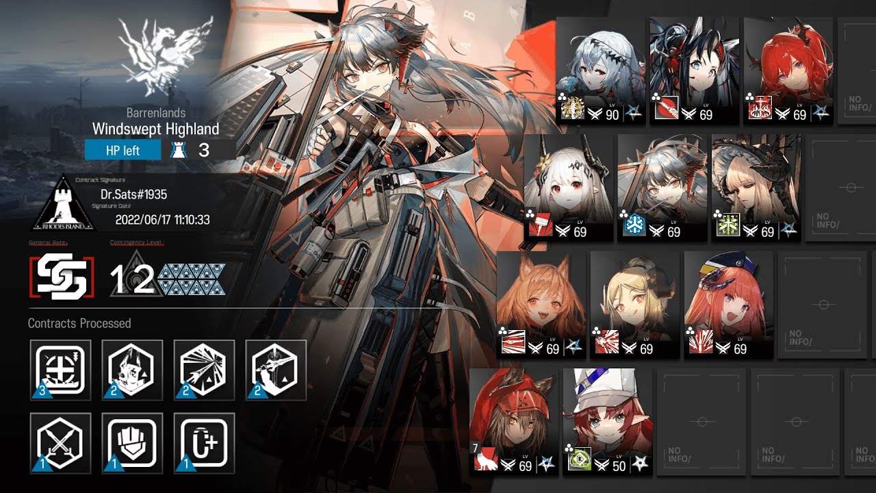 Arknights: CC#7 Day 09 (Eighth Map) - Barrenlands: Windswept Highland (Surtr)