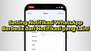 Cara Membedakan Notifikasi WhatsApp di iPhone (Chat, Telepon, Grup, Per Kontak, dll.)