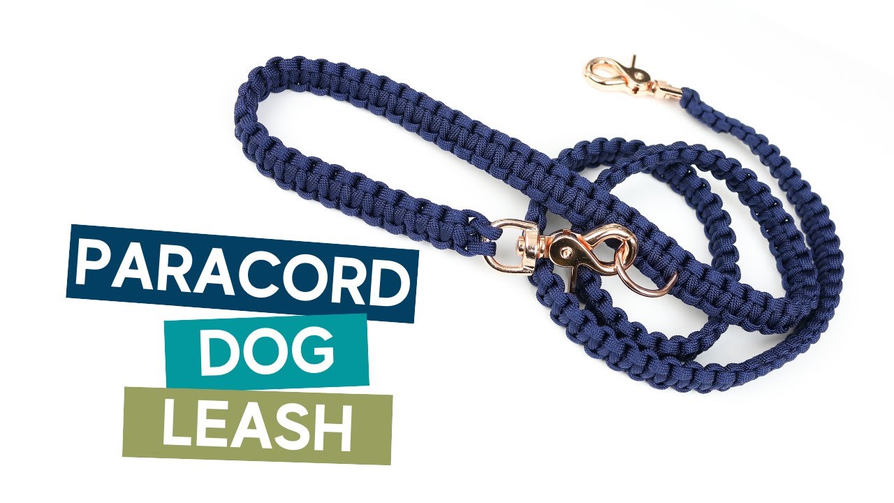 HOW TO MAKE A PARACORD DOG LEASH TUTORIAL // Cobra paracord weave