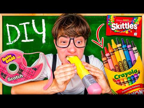 खाद्य योग्य स्कूल की आपूर्ति ASMR + DIY