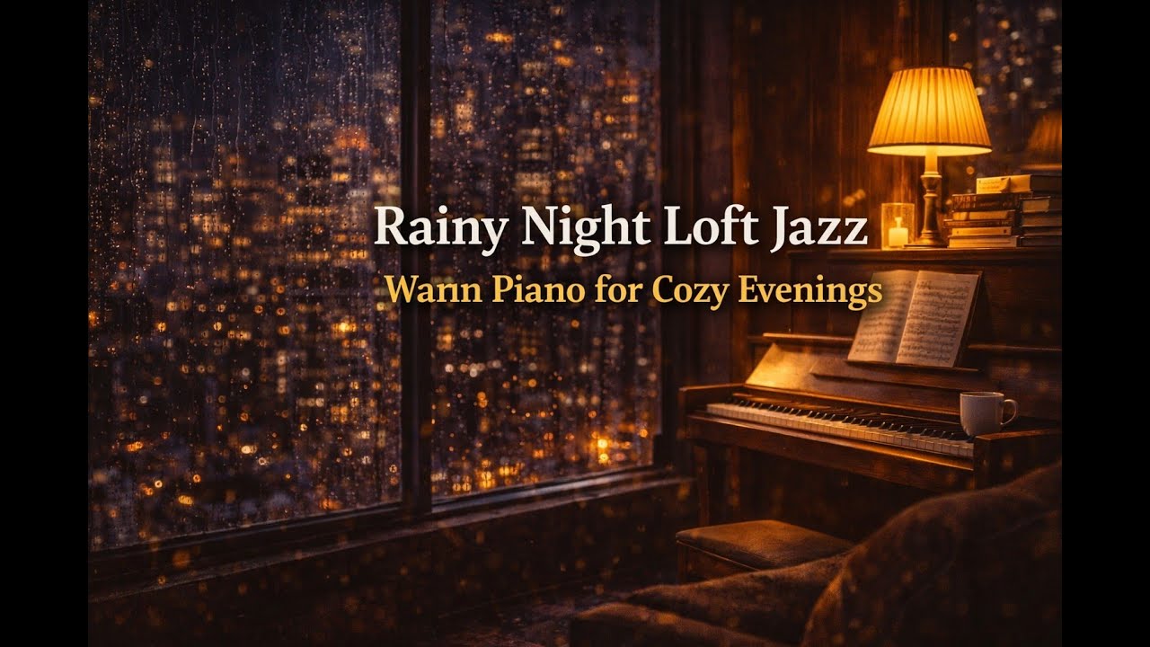 Rainy Night Loft Jazz | Warm Piano for Cozy Evenings