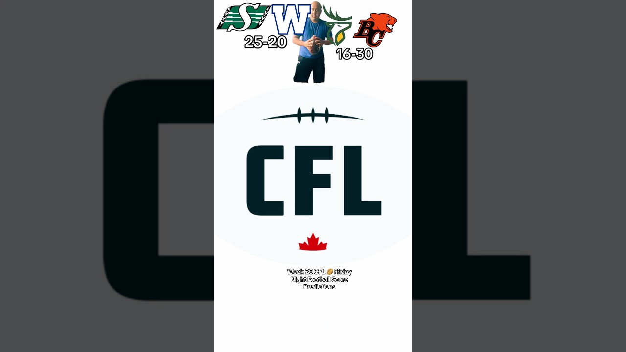 Week 21 CFL 🏉 Friday Night Football Score Predictions #